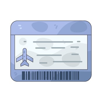 a flight ticket vector