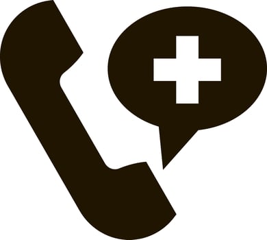 Consulting phone icon Stencil black clipart vector