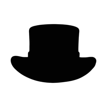 Illustration of top hat silhouette image formal wear accessory fashion headwear vintage style apparel elegant vector
