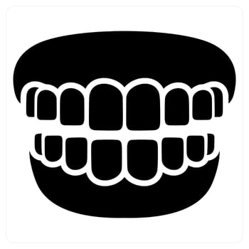 Dentist icon concept in black color vector