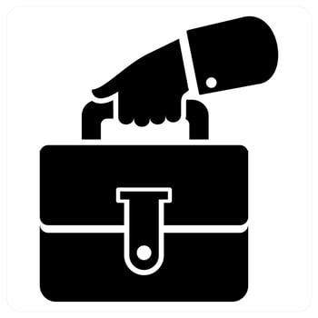 Doctor Bag icon concept in black color vector