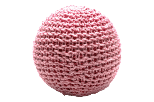 A pink knitted ball is shown on a black background png