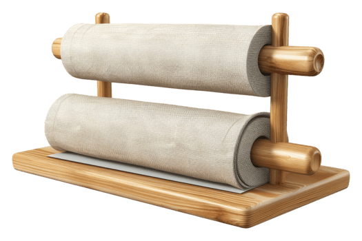 Display of kitchen roll holder isolated on transparent background png