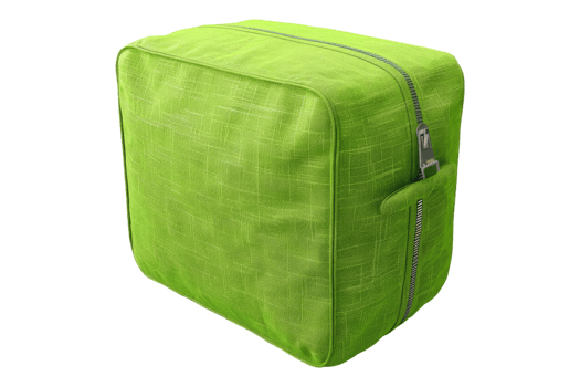 Eco friendly packing cubes isolated on transparent background png