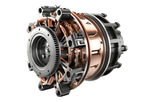 Electric motor isolated on transparent background png