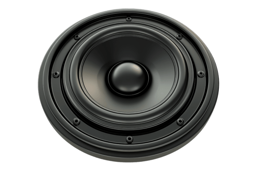 Car acoustic speaker isolated on transparent background png