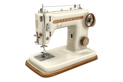 Compact portable sewing machine isolated on transparent background png