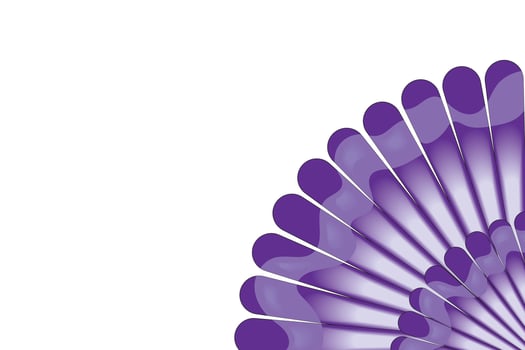background featuring a stylized purple fan design with flowing gradient curves. Ideal for web, presentation templates, posters, and modern abstract layouts that emphasize elegance and simplicity. vector