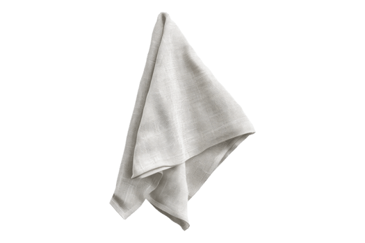 Folded cotton napkin isolated on transparent background png