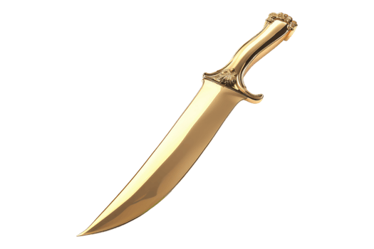 Golden pairing blade isolated on transparent background png