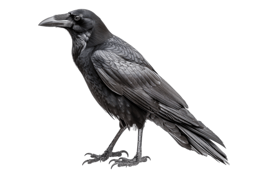 Crow isolated on transparent back ground png