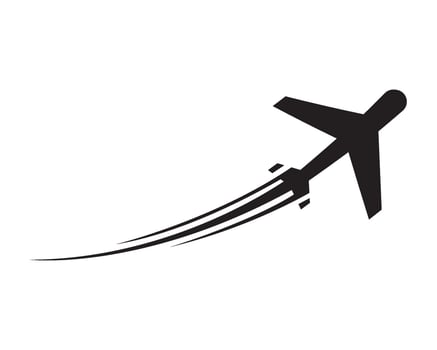 Airplane Icon, Flight, Travel, Journey, Speed, Air, Transport, Jet, Sky, Wings vector