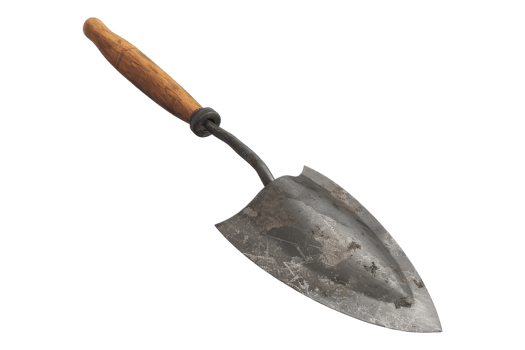 Hand trowel isolated on transparent background png