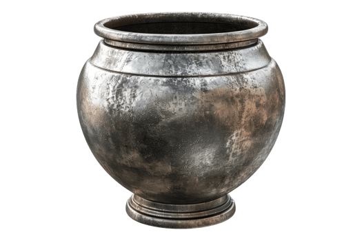 Metal vessel isolated on transparent background png