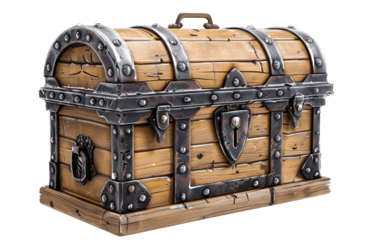 Treasure chest isolate on transparent background png