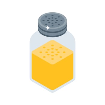 A premium isometric icon of classic salt shaker vector