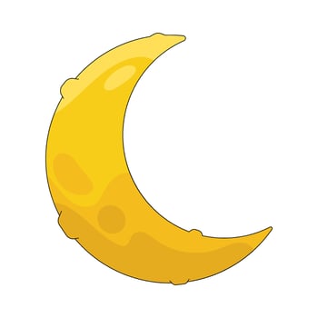 the crescent moon vector