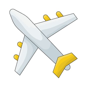 Illustration of the airplane vector