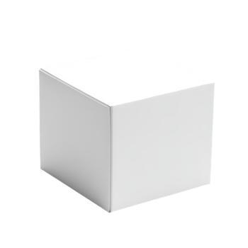 White square cardboard box isolated on transparent background png