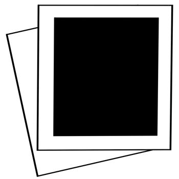 two blank photo frames on a transparent background png