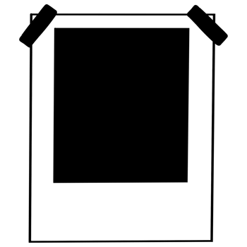 polaroid photo frame on a transparent background png