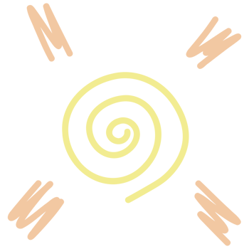 a yellow spiral with a circle around it png