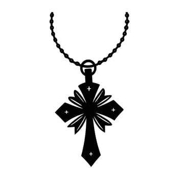 cross necklace illustration. vector