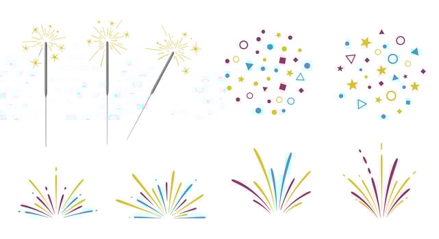 Sparkling Celebration New Years Eve Festive Party Background Elements Decorative Graphic Illustration vector