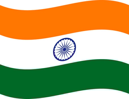 India waving flag illustrator of national icon vector
