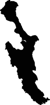 Otok Cres Croatia silhouette map vector