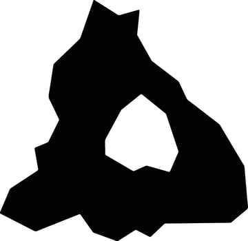 Oyun Nigeria silhouette map vector