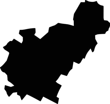 Pachuca de Soto Mexico silhouette map vector