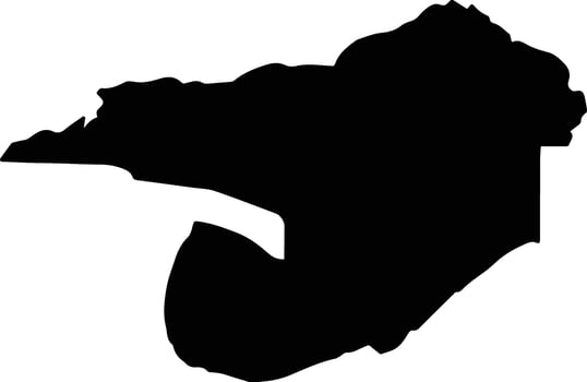 Pamphret Jamaica silhouette map vector