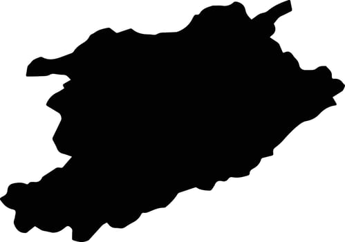 Pasaband Afghanistan silhouette map vector