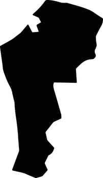 Peam Ro Cambodia silhouette map vector