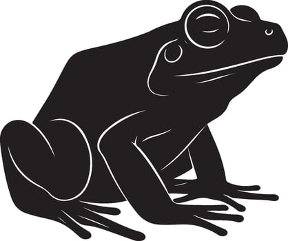 Frog Solid black silhouette vector