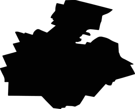 PERISOR Romania silhouette map vector