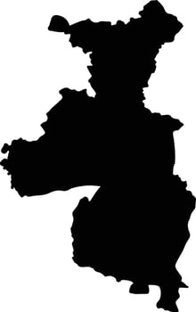 Phan Thong Thailand silhouette map vector