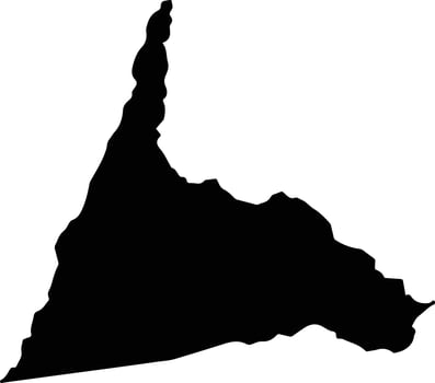 Pium Brazil silhouette map vector