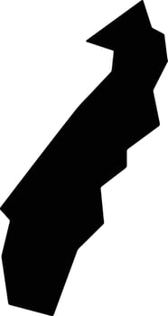 Platanistasa Cyprus silhouette map vector