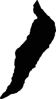 Poas Costa Rica silhouette map vector