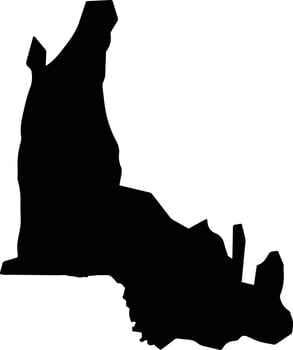 Popokabaka Democratic Republic silhouette map vector