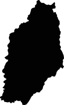 Porto Murtinho Brazil silhouette map vector