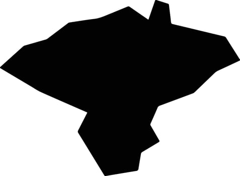 Pouso Redondo Brazil silhouette map vector