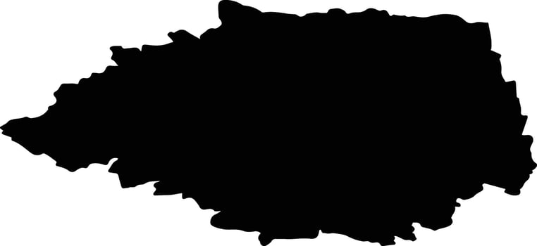 powiat bielski Poland silhouette map vector