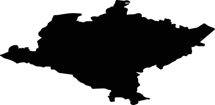 powiat nyski Poland silhouette map vector