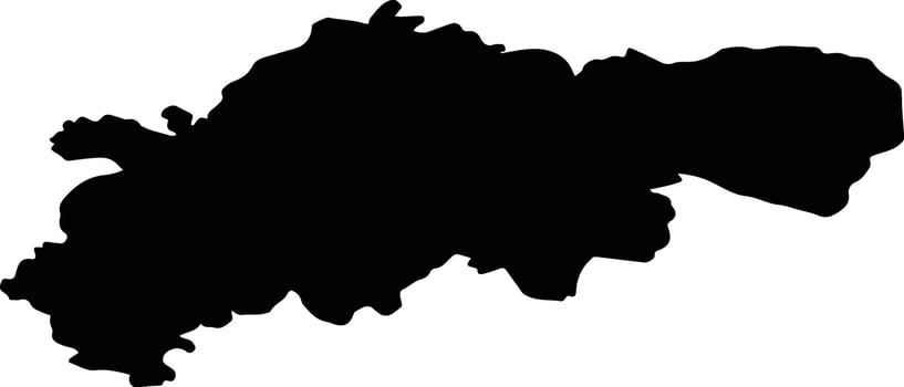 powiat ostrzeszowski Poland silhouette map vector