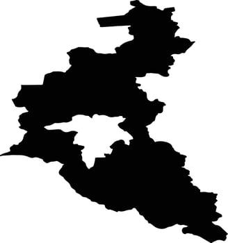 powiat rzeszowski Poland silhouette map vector