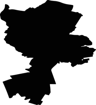 powiat stalowowolski Poland silhouette map vector