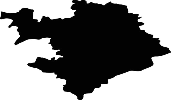 powiat staszowski Poland silhouette map vector